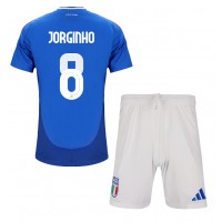 Camiseta Italia Jorginho Frello #8 Primera Equipación para niños Eurocopa 2024 manga corta (+ pantalones cortos)